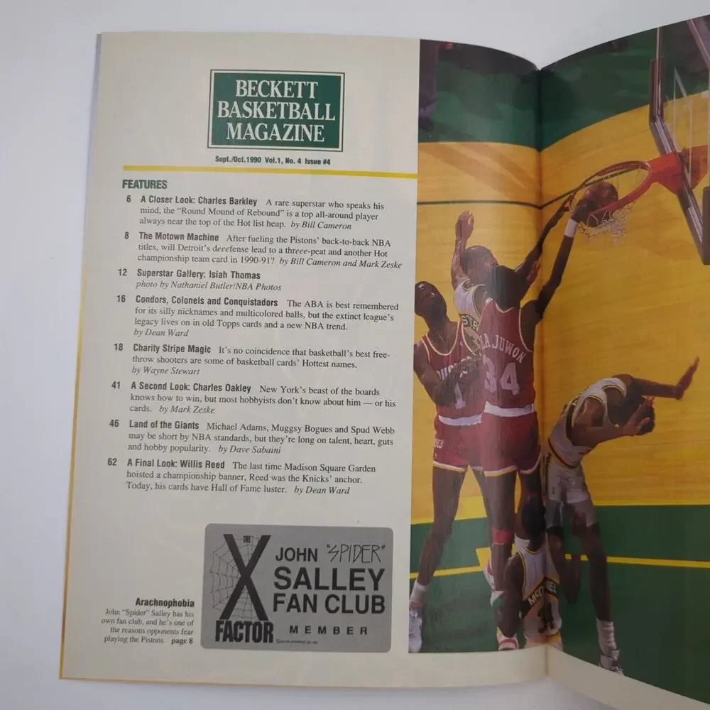 Beckett Basketball Magazine Sept Oct 1990 Issue #4 Charles Barkley Sixers NBA